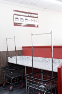 Creekside Coin Wash Folding Table and Laundry Carts